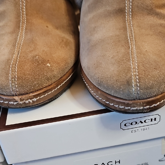 Vintage Coach Women's Black and Tan Shearling Mules - Make Offer - Picture 15 of 17